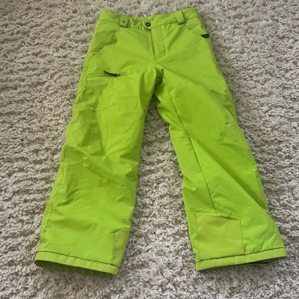 Spyder Neon Green Kids Snow Pants